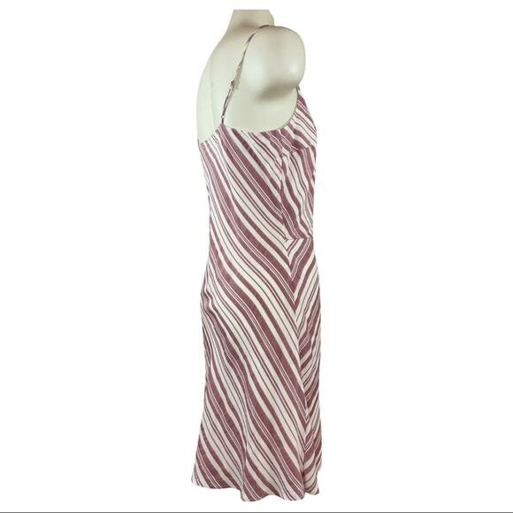 Lavender Brown (L) Wrap Mini Dress Striped Tank NWT - Picture 8 of 11